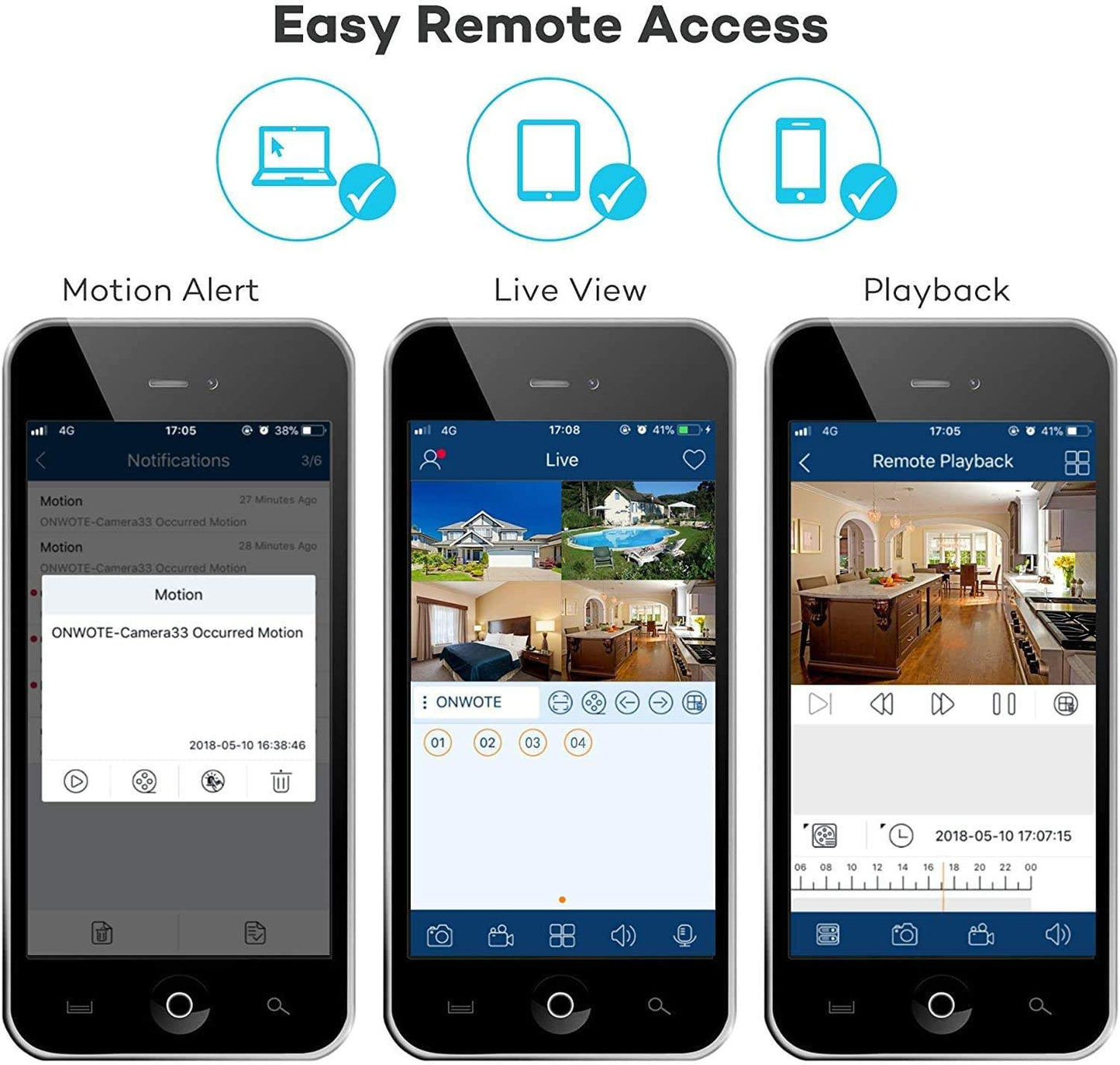 JL-AKTION!! 4CH 4K POE NVR Kit 8MP Outdoor IP66 Wasserdichte Turm-IP-Kamera 1T HDD CCTV-System EAN:6150621087073