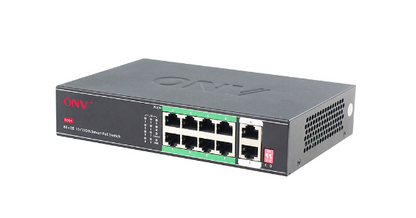 10-poorts switch, 8x PoE en 2x Uplink