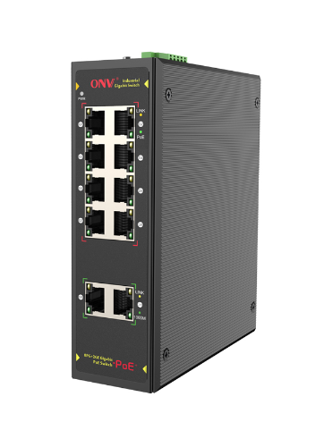 8*10/100/1000M PoE poort + 2*10/100/1000M RJ45 uplink