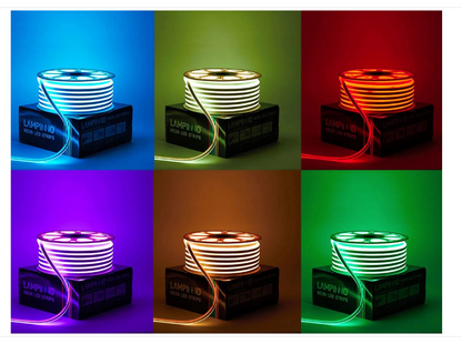 JL - 50 meter 8W/m SMD Neon LED Strip waterdicht RGB Bluetooth