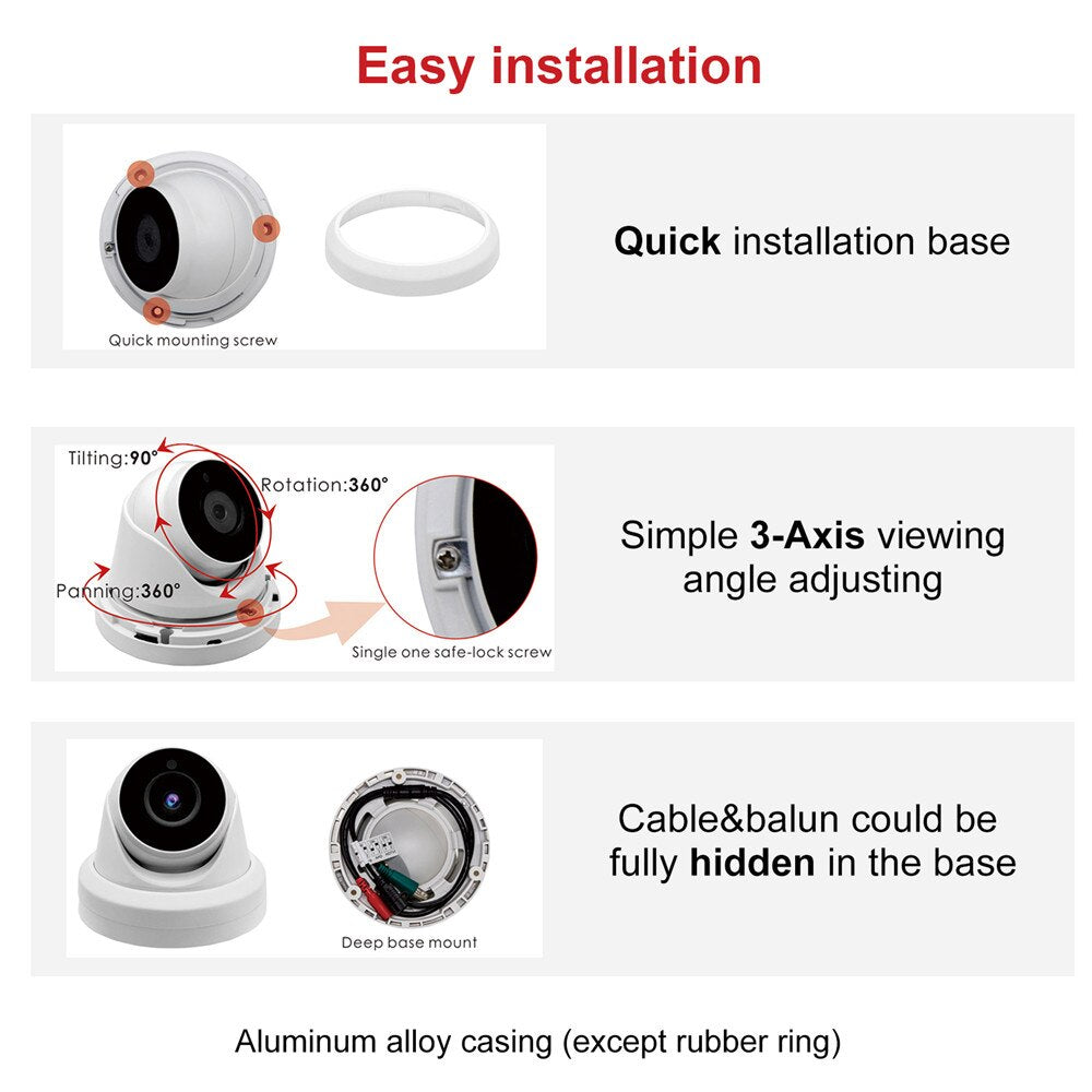 IPC-W605AHBB5 5MP IR Dome POE IP Camera